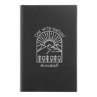 Small black/silver leatherette sketch book laser etched with 'One with Nature' design