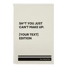 Small white leatherette sketch book laser etched with 'Shit You Just Cant Make Up' design