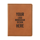 Laser etched rawhide passport holder