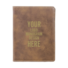 Personalized rustic leatherette travel passport holder etched with your logo, monogram, or design