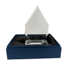 Personalized Flame Series Multi-Faceted Optical Crystal Award K9046