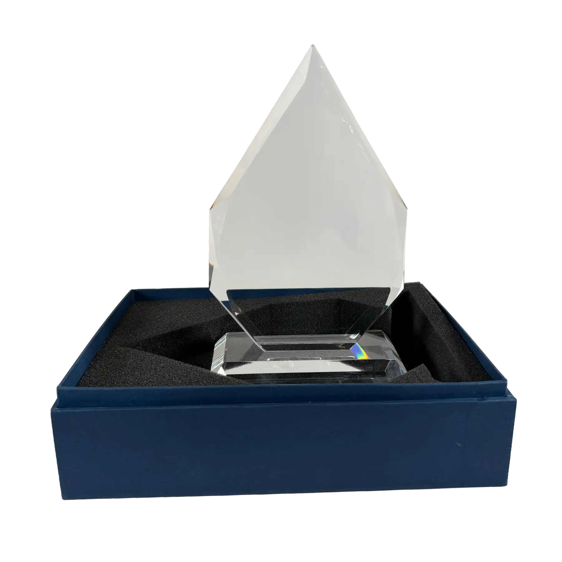 Personalized Flame Series Multi-Faceted Optical Crystal Award K9046
