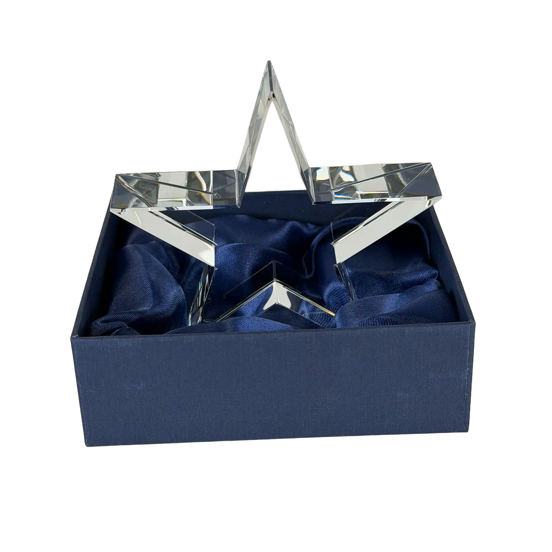 Personalized Thick Crystal Star Paperweight Award with Gift Box K9251