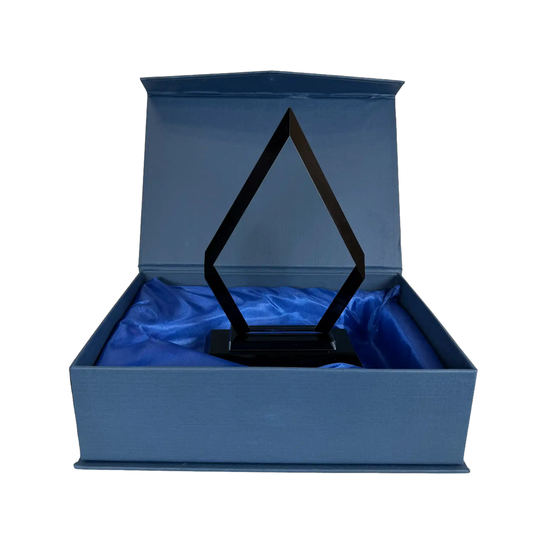 Personalized Diamond Black Regal Glass Award with Gift Box RGL11BK