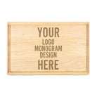 Laser etched maple 11 x 17 butcher block with juice groove cutting/charcuterie board with finish