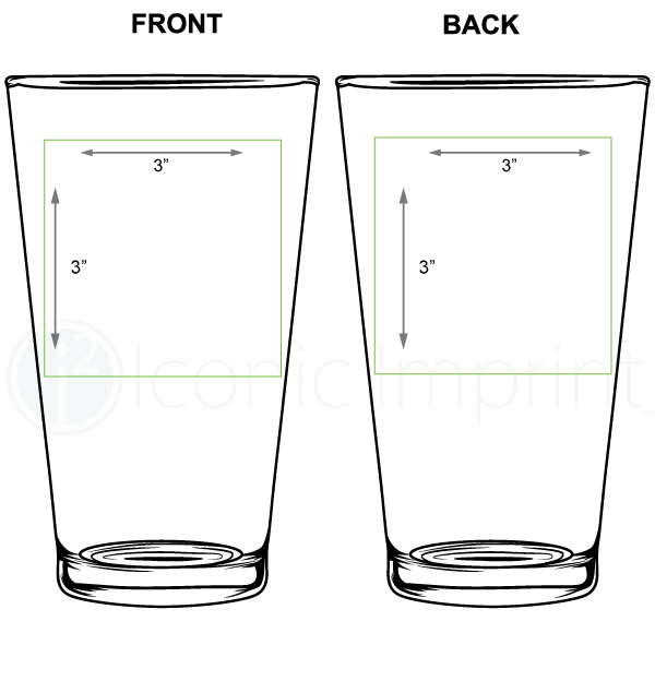 Pint Glass Imprint Area