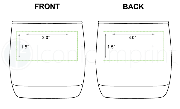 Polar Camel 10 oz Rocks Glass Imprint Area