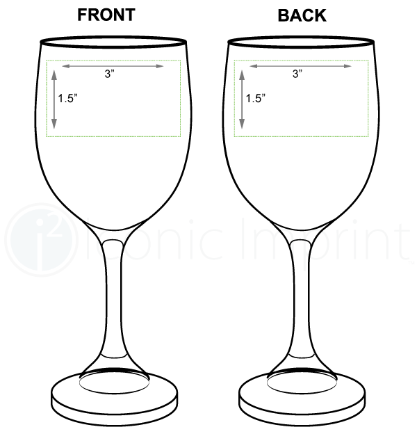 Polar Camel 10.5 oz Wine Glass Imprint Area