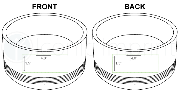 Polar Camel Small Pet Bowl Imprint Area