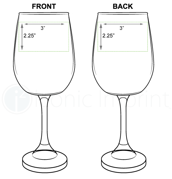 Polar Camel 19 oz Wine Glass Imprint Area