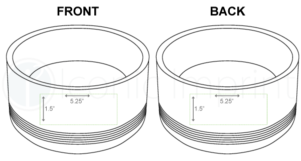 Polar Camel Medium Pet Bowl Imprint Area