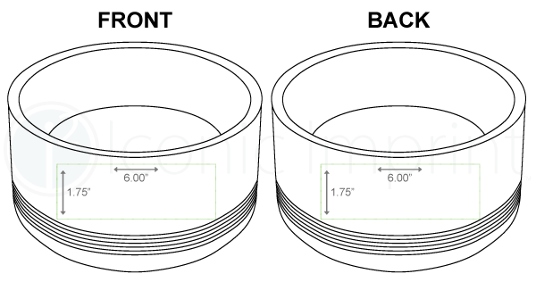 Polar Camel Large Pet Bowl Imprint Area