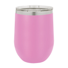 Back of light purple Polar Camel 12 oz stemless insulated wine tumbler