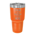 Personalized orange Polar Camel 30 oz vacuum insulated tumbler with custom laser engraved logo, monogram, or design, includes sliding lid