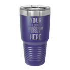 Personalized purple Polar Camel 30 oz vacuum insulated tumbler with custom laser engraved logo, monogram, or design, includes sliding lid