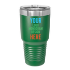 Personalized Polar Camel 30 oz vacuum insulated tumbler with custom full color printed logo, monogram, or design, includes sliding lid