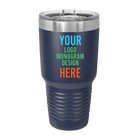 Personalized Polar Camel 30 oz vacuum insulated tumbler with custom full color printed logo, monogram, or design, includes sliding lid