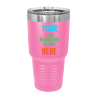 Personalized Polar Camel 30 oz vacuum insulated tumbler with custom full color printed logo, monogram, or design, includes sliding lid