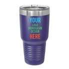 Personalized Polar Camel 30 oz vacuum insulated tumbler with custom full color printed logo, monogram, or design, includes sliding lid