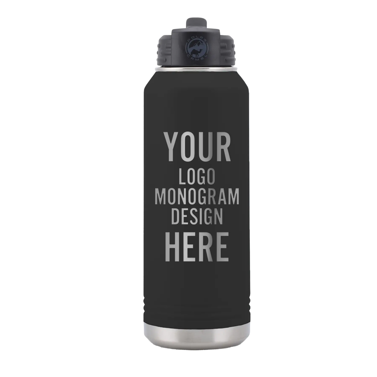 Personalized Polar Camel 32 oz Water Bottle - Black | Iconic Imprint