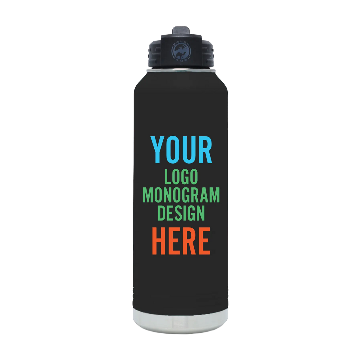 Personalized Polar Camel 40 oz Water Bottle - Black | Iconic Imprint