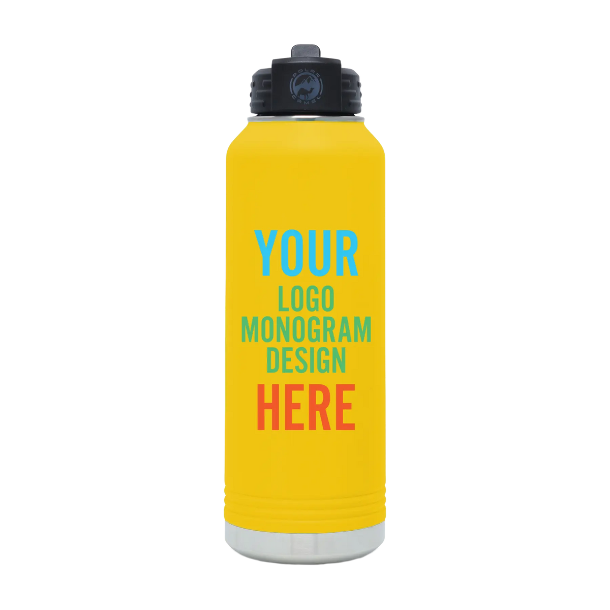 Personalized Polar Camel 40 oz Water Bottle - Yellow | Iconic Imprint