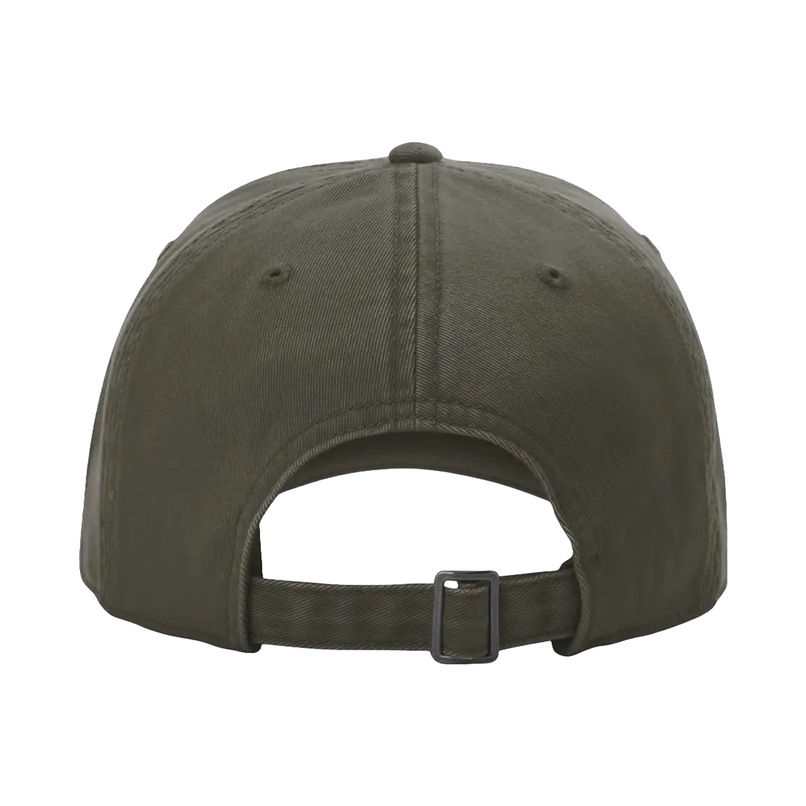 Back view of Richardson 326 cotton twill hat in army green