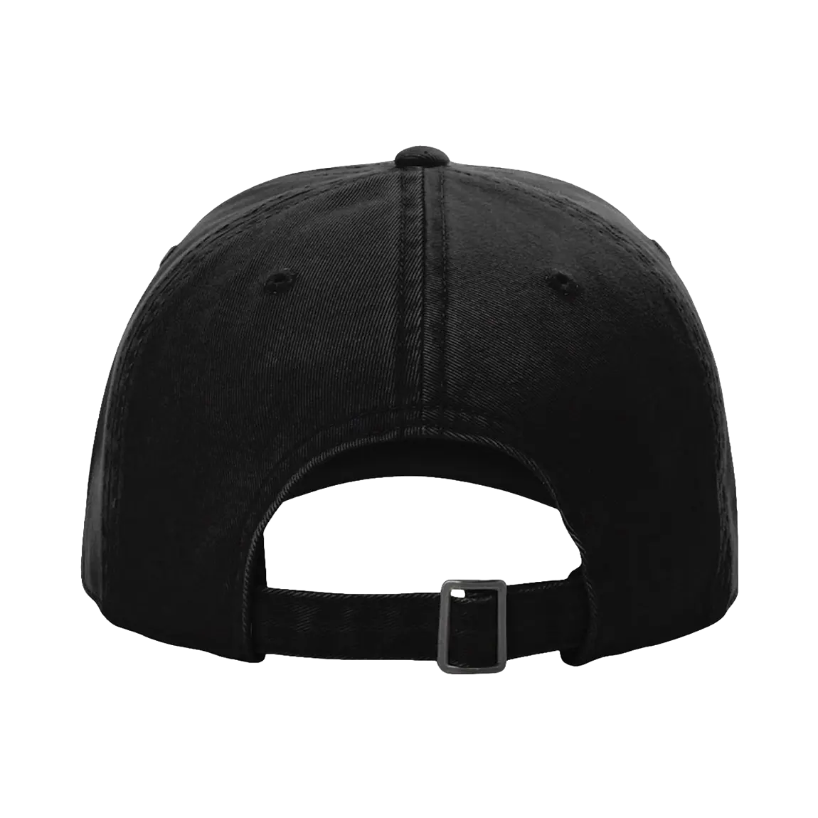 Back view of Richardson 326 cotton twill hat in black