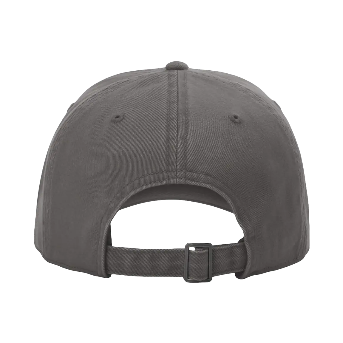 Back view of Richardson 326 cotton twill hat in charcoal