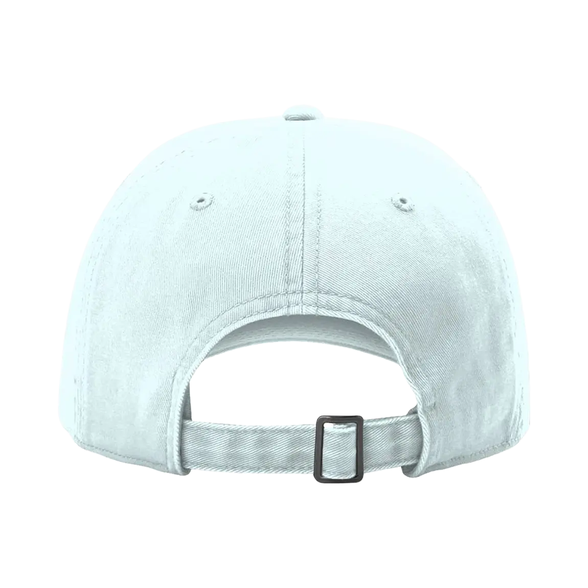 Back view of Richardson 326 cotton twill hat in powder blue