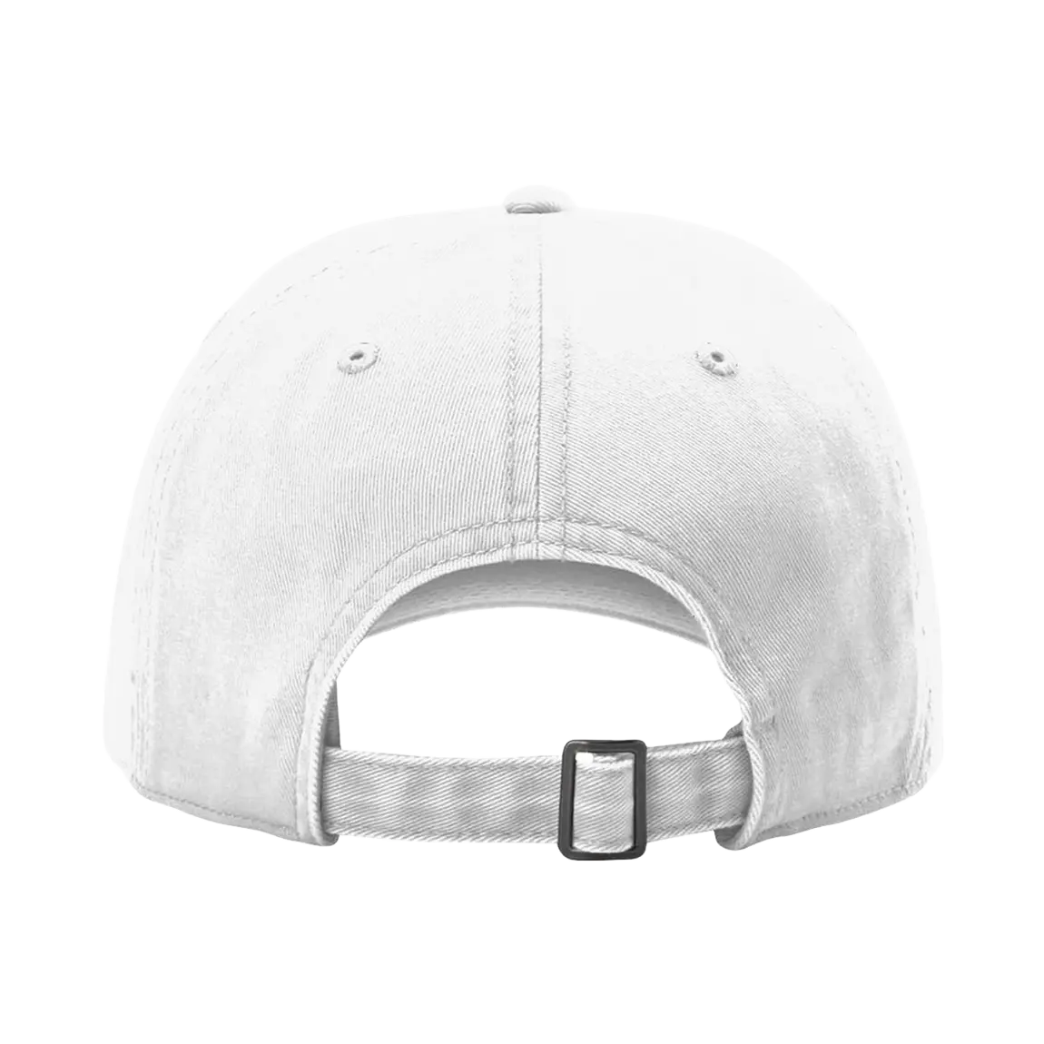 Back view of Richardson 326 cotton twill hat in white
