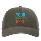 Embroidered army green Richardson 326 Cotton Twill Hat with custom logo