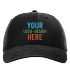 Embroidered black Richardson 326 Cotton Twill Hat with custom logo