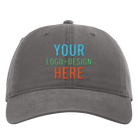 Embroidered charcoal Richardson 326 Cotton Twill Hat with custom logo