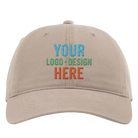 Embroidered dark khaki Richardson 326 Cotton Twill Hat with custom logo