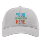 Embroidered grey Richardson 326 Cotton Twill Hat with custom logo