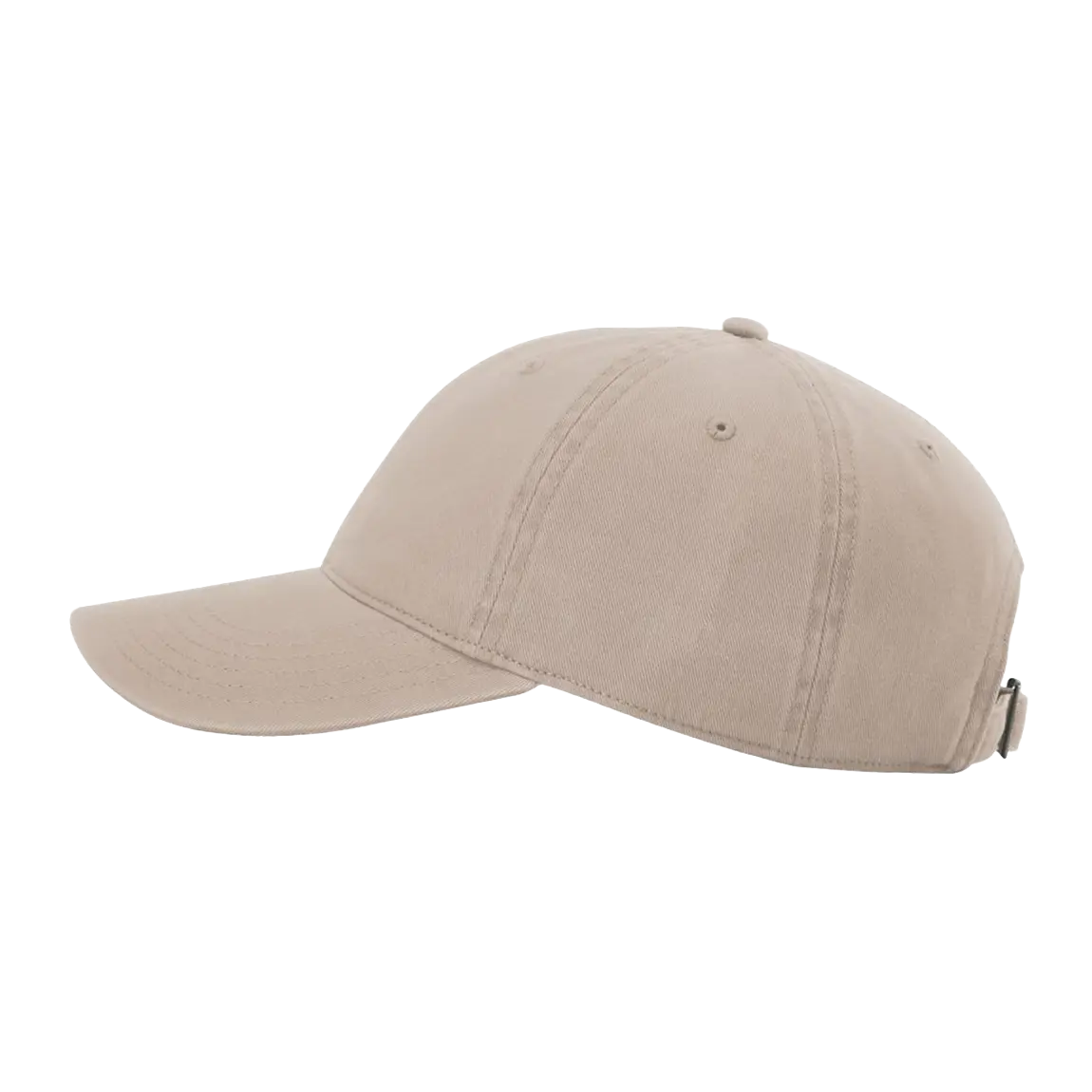 Side view of Richardson 326 cotton twill hat in dark khaki