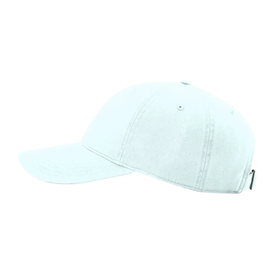 Side view of Richardson 326 cotton twill hat in powder blue