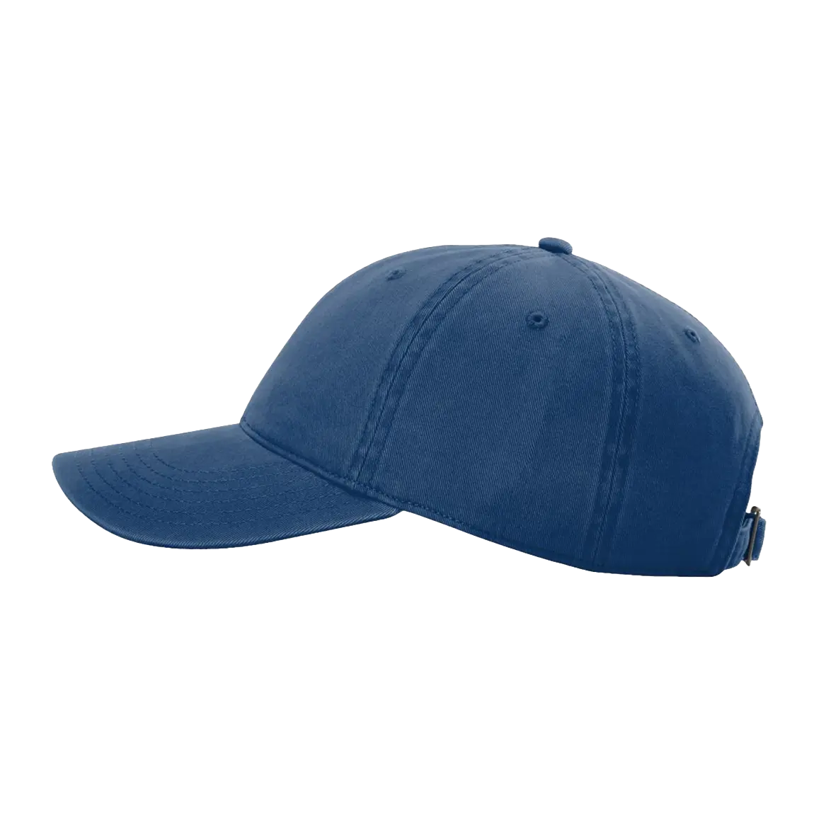 Side view of Richardson 326 cotton twill hat in royal