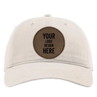 Custom stone Richardson 326 Cotton Twill Hat with laser etched circle stitch leatherette patch