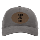 Custom charcoal Richardson 326 Cotton Twill Hat with laser etched oval leatherette patch