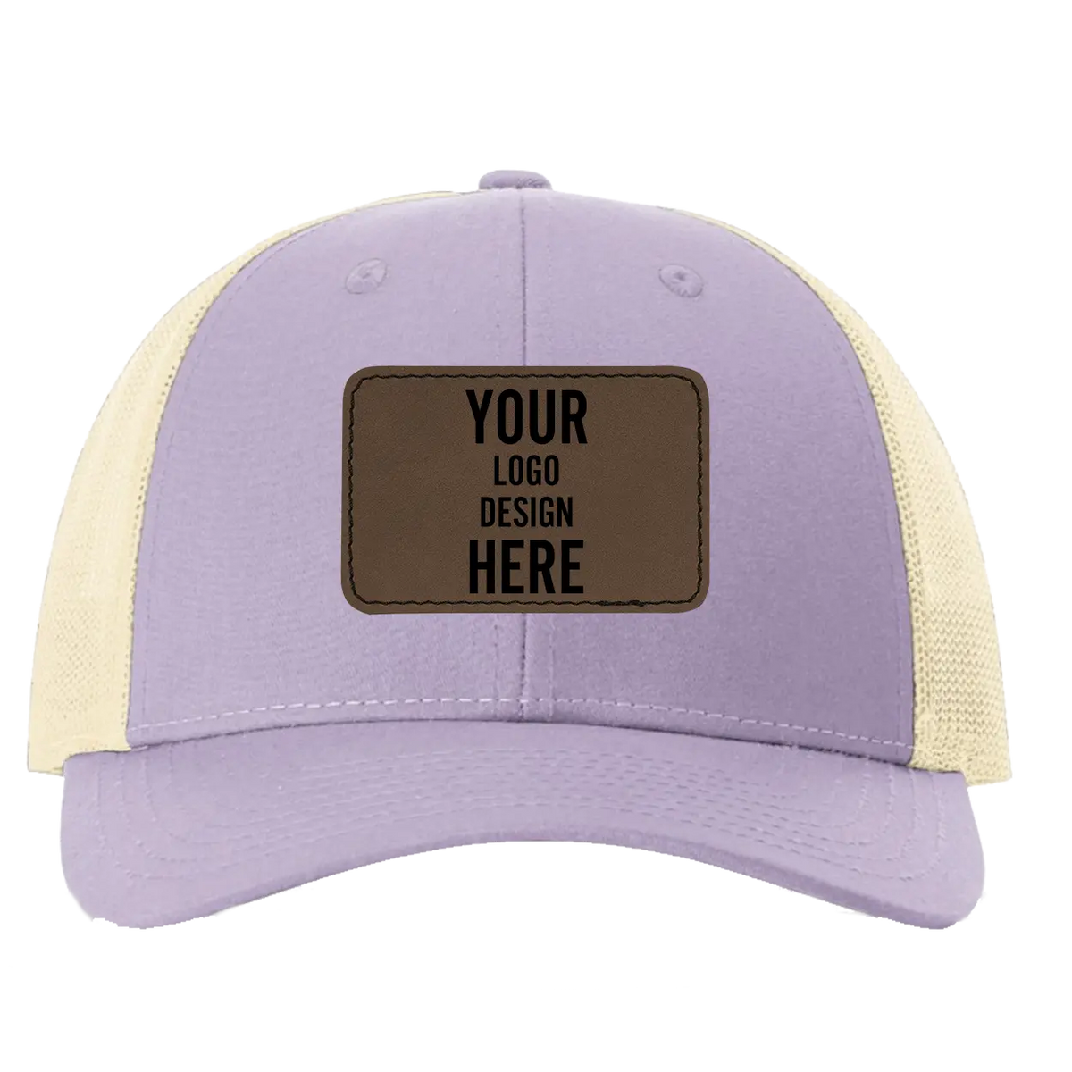 Richardson 115 Low Pro Trucker Hat - Lilac with Leatherette Patch ...