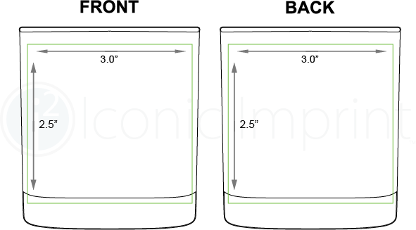 Rocks Glass 11 oz Imprint Area