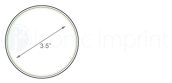 round leatherette coaster set imprint area