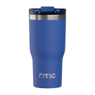 Back view of cobalt RTIC 20 oz Essential insulated tumbler