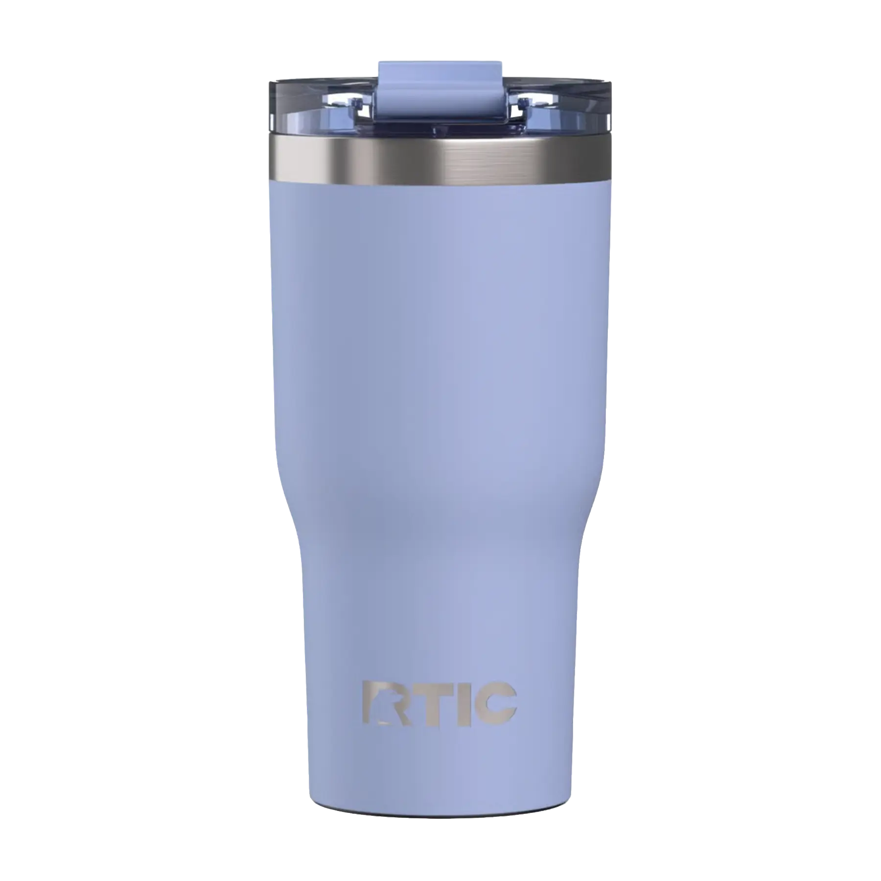 Back view of periwinkle RTIC 20 oz Essential insulated tumbler