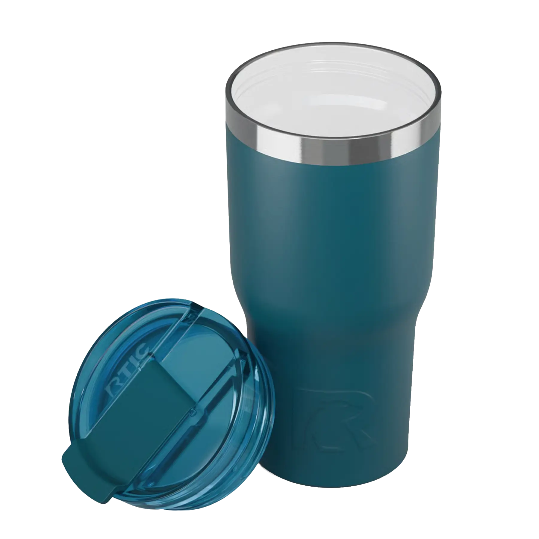 Ceramic-lined interior of marine RTIC 20 oz Essential tumbler