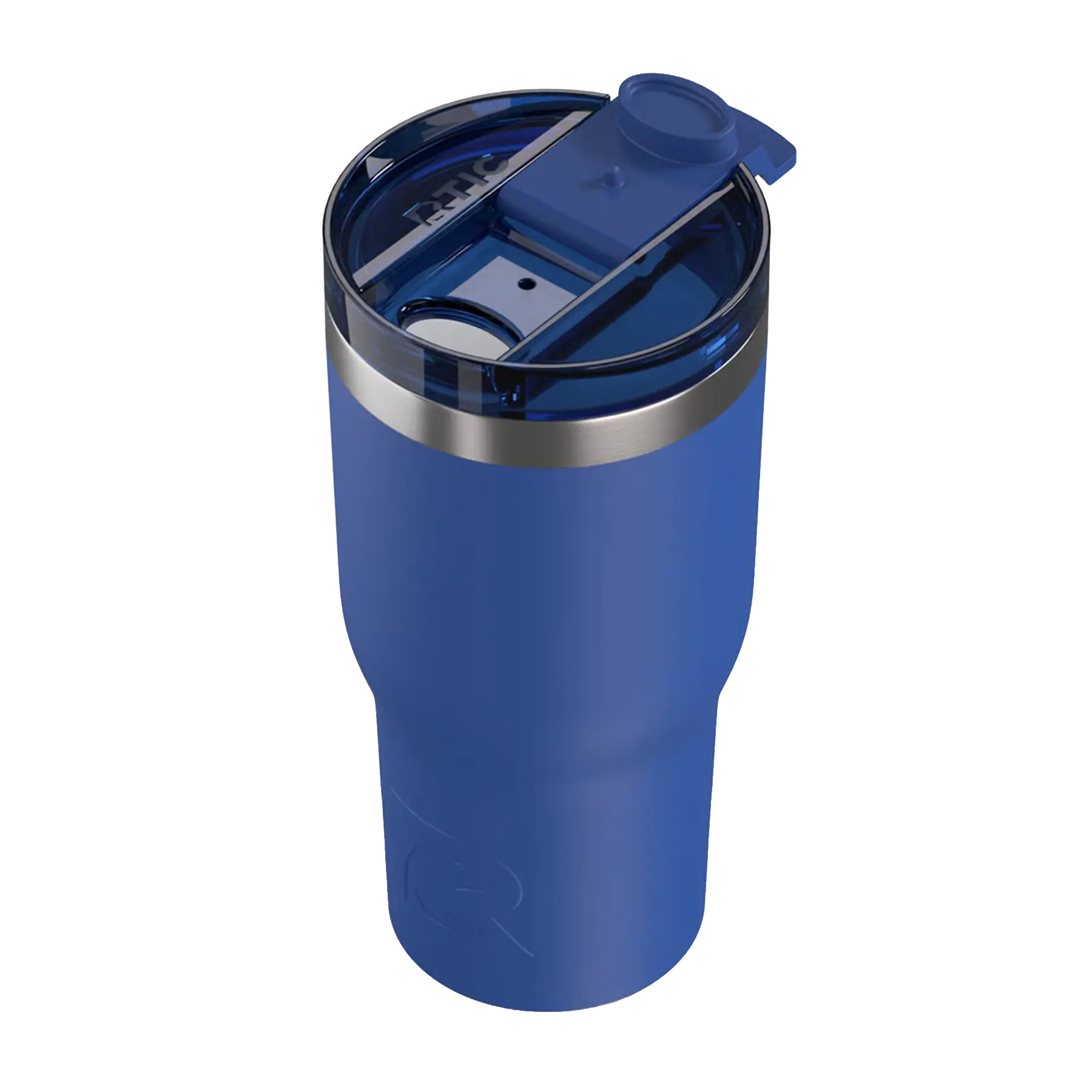Spill-resistant travel lid for cobalt RTIC 20 oz Essential tumbler