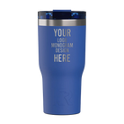 Personalized cobalt RTIC 20 oz Essential ceramic-lined tumbler with custom laser engraved logo, monogram, or design