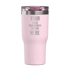 Personalized pale pink RTIC 20 oz Essential ceramic-lined tumbler with custom laser engraved logo, monogram, or design